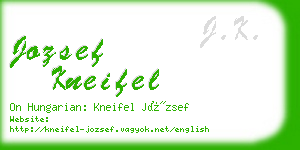 jozsef kneifel business card